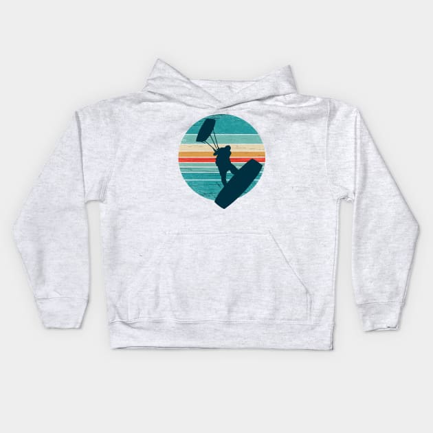 Kitesurfing Quote Vintage Colors Look Kids Hoodie by MarkusShirts